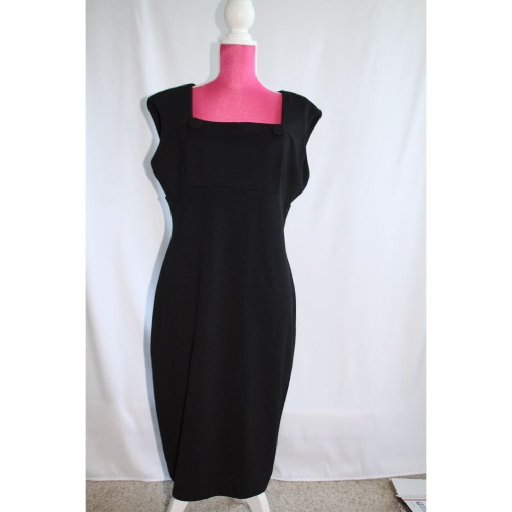 Calvin Klein Midi Sleeveless Black Dress for Women Size 12